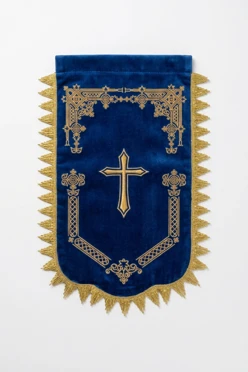 Купить хоругвь вышитую 25х45 см "Golden Cross with Geometric Ornament"