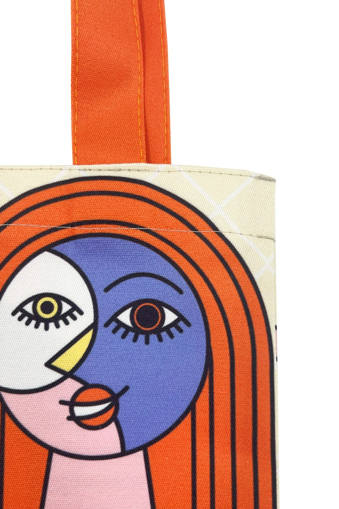 Сумка Комби из греты вертикальная, с печатью#3