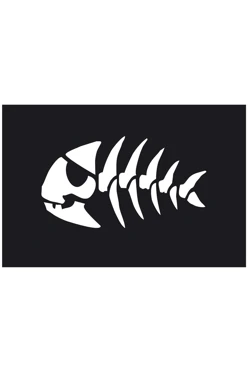 Купить флаг "Скелет рыбы"