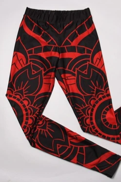 Легинсы женские с узким поясом с принтом "Mandala"#1