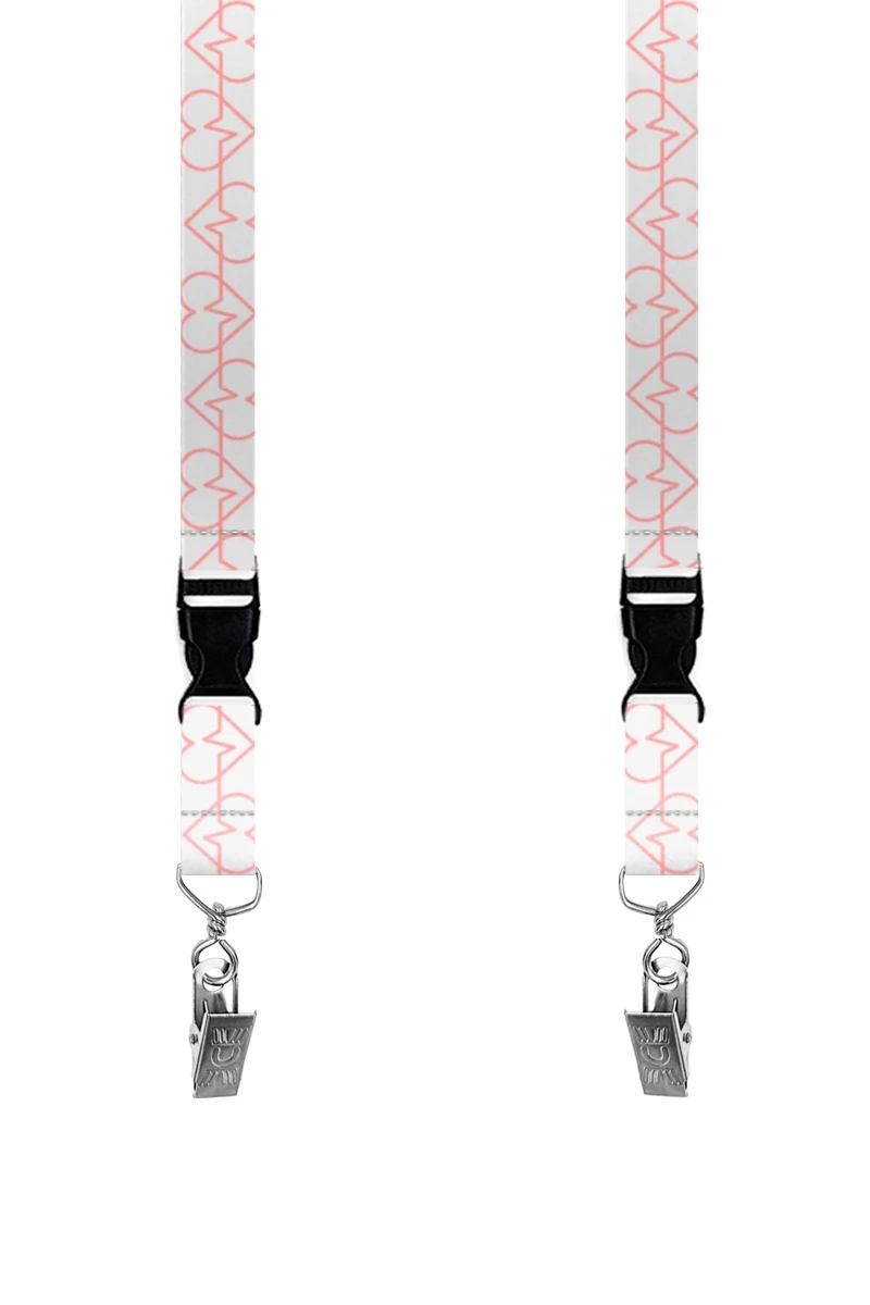 Купить ленту для бейджа блекаут ширина 2 см, с клипсой и трезубцем, с печатью "Кардиолог"