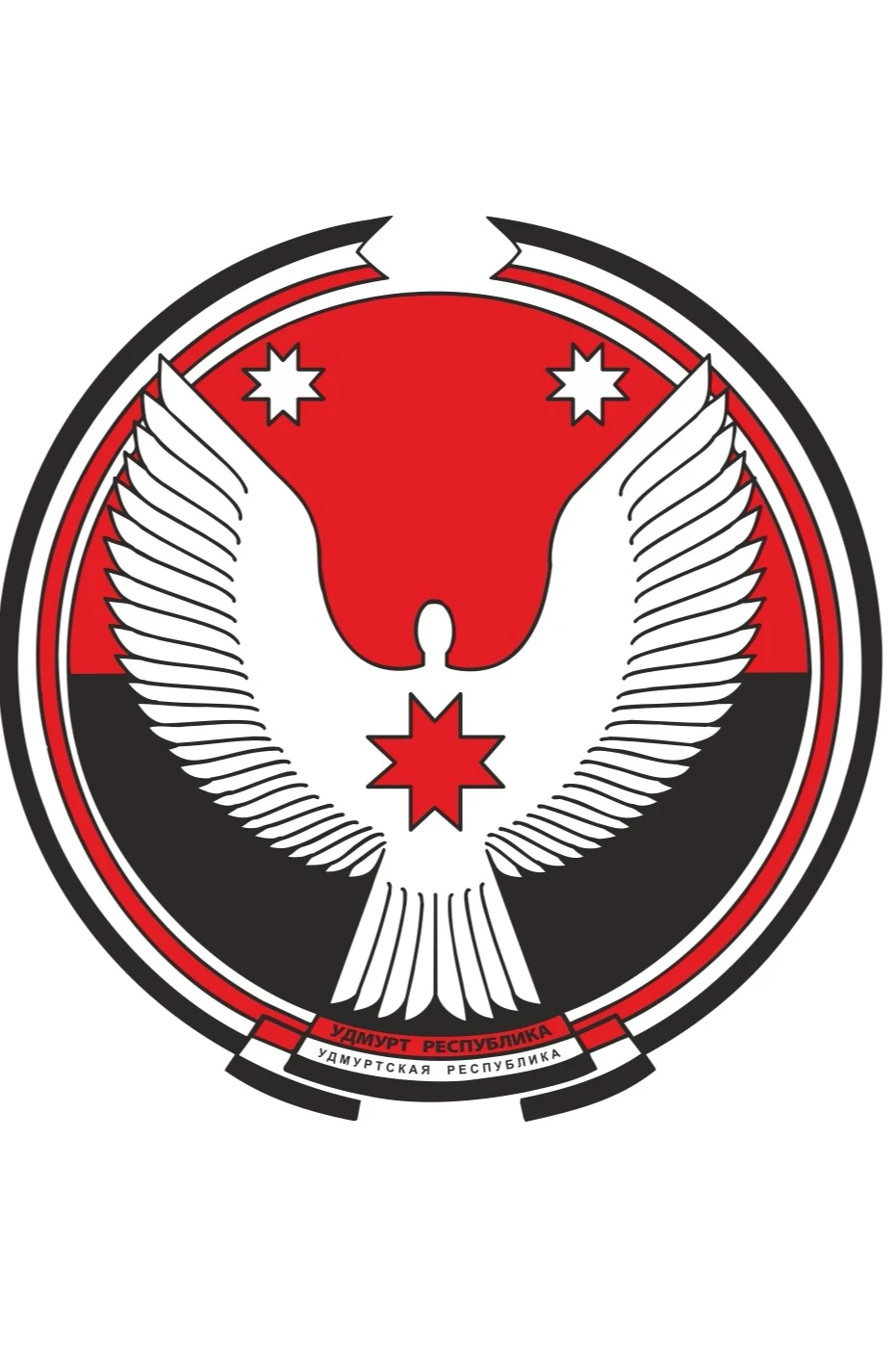 Герб Удмуртии 59х60 см, барельеф, краска, без геральдического щита#2 Герб Удмуртии 59х60 см, барельеф, краска, без геральдического щита#2