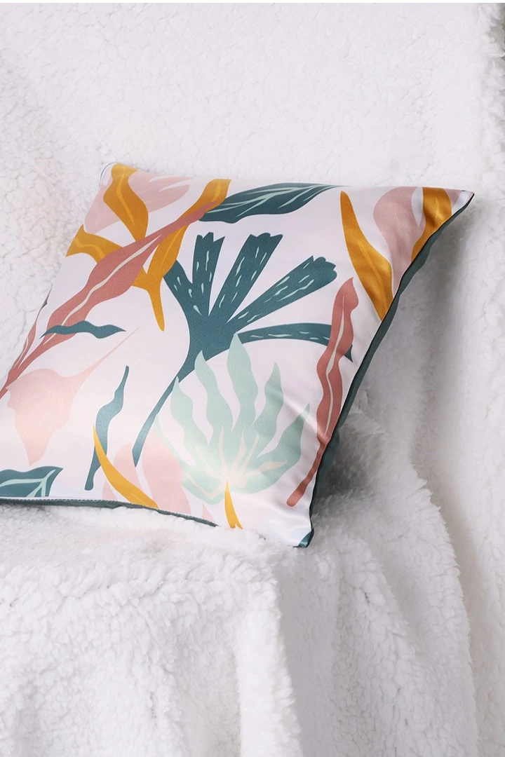 Купить наволочку из сатена 30x30 см, с полной запечаткой "Пальма"