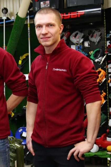 Толстовка Харисон флисовая без капюшона унисекс, однотонная "Square"#6