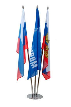 Купить подставку напольная с основанием круг под серебро 3 штока 2,1 метра