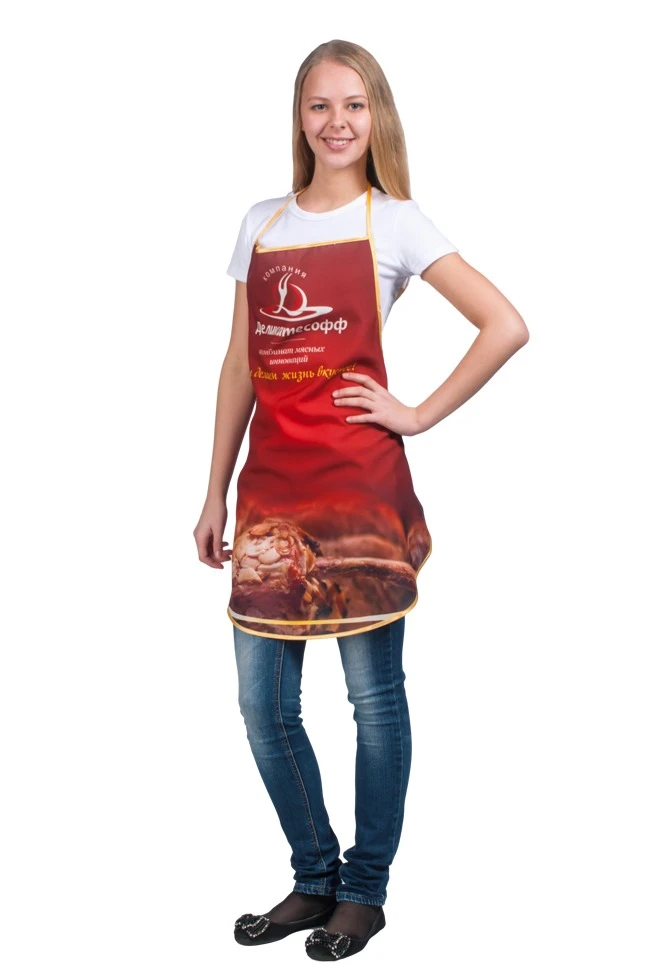 Фартук Аппетит Смайл с круглым низом, с полной запечаткой#1