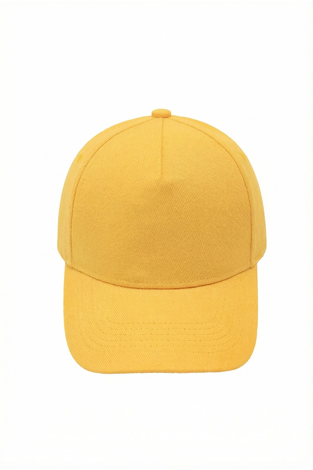 Купить бейсболку Спайк пятиклинку взрослую, однотонную желтую (хлопок)