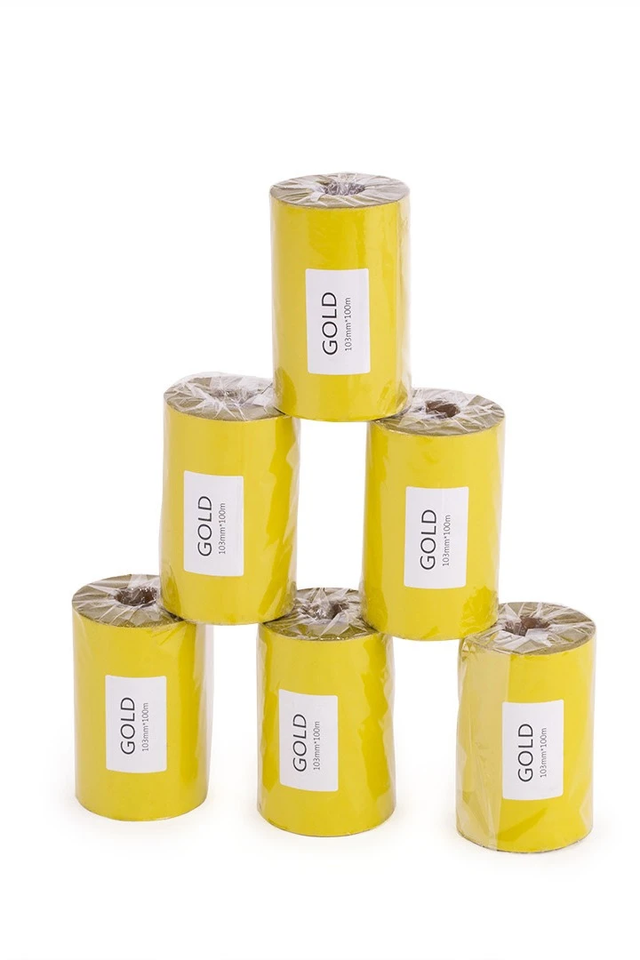 Лента термотрансферная ширина 10,3 см, золото#1