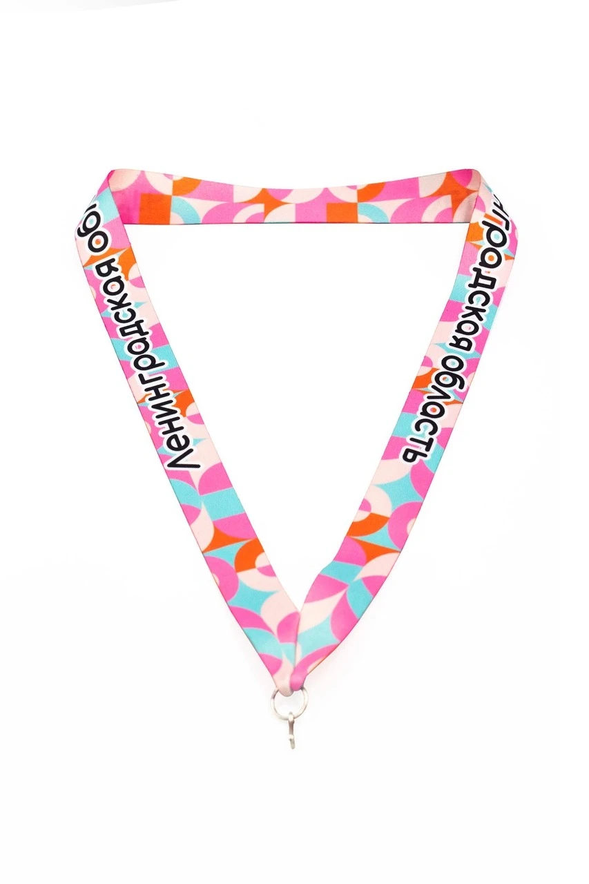 Купить ленту для медали Санкт-Петербург блекаут ширина 2,5 см, с карабином