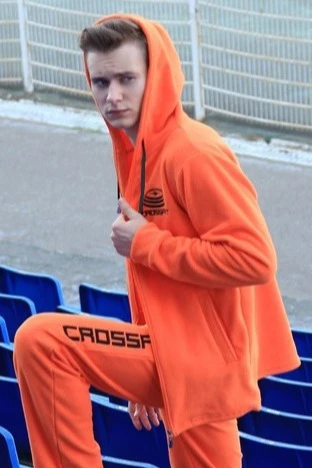 Толстовка Харисон флисовая с капюшоном унисекс, однотонная"Crossfit"#4