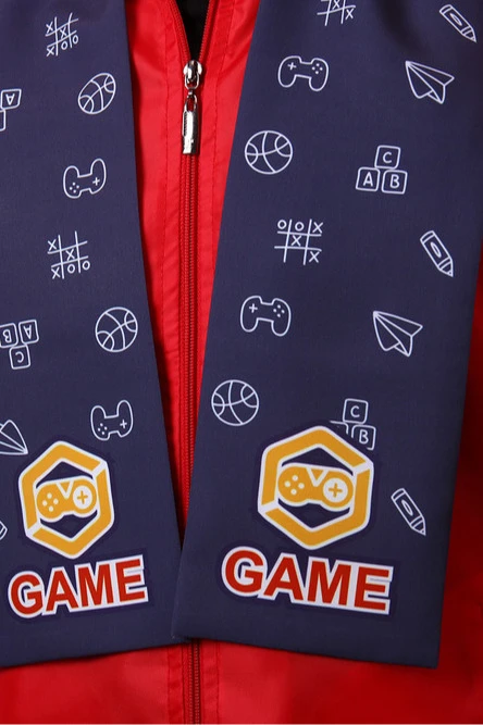 Шарф двухслойный легкий 15х100 см, с полной запечаткой "GAME"#3