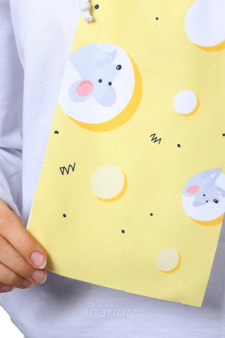 Шарф однослойный утепленный 15х120 см, с полной запечаткой "Mouse"#4