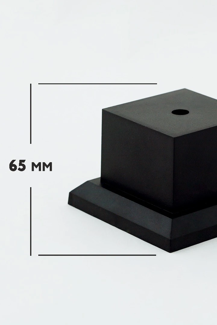 Основание пластиковое, черное 70х70х65 мм#1