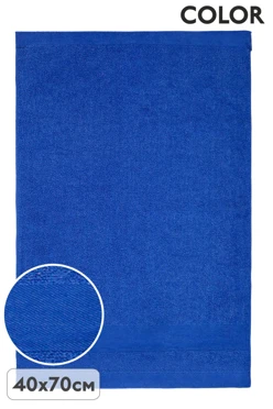 Купить полотенце махровое 40х70 cм (Color), однотонное синее