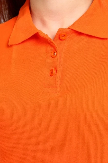 Поло Престиж женская (Modern) однотонная оранжевая (хлопок)#2