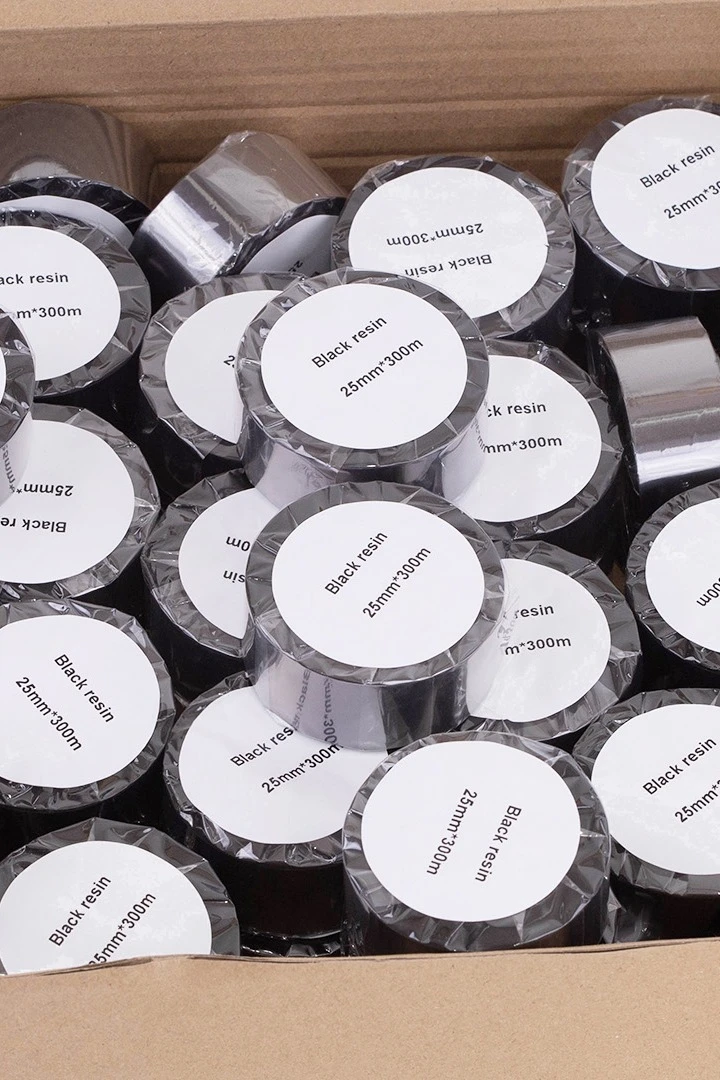 Лента термотрансферная ширина 2,5 см, черная#1 Лента термотрансферная ширина 2,5 см, черная#1