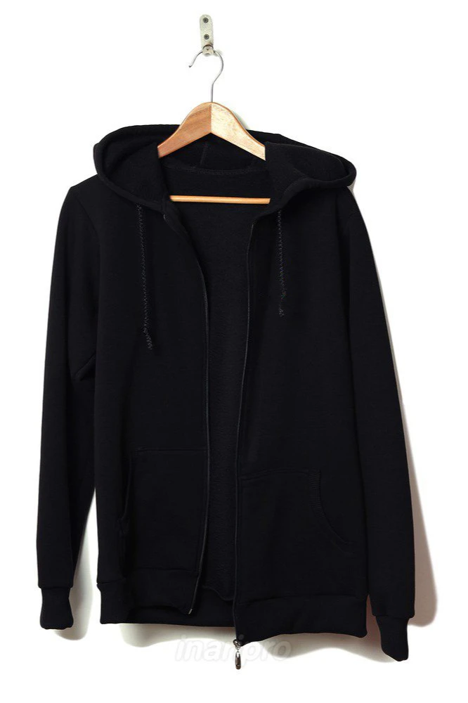 Балахон Рик из футера унисекс, однотонный черный#4