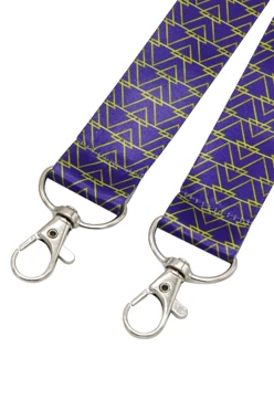 Лента для бейджа атлас люкс ширина 2,5 см, с двумя карабинами-люкс, с печатью#1 Лента для бейджа атлас люкс ширина 2,5 см, с двумя карабинами-люкс, с печатью#1