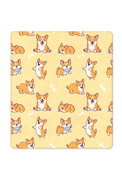 Плед Палитра флисовый 150х170 см, с принтом "Corgi"#1