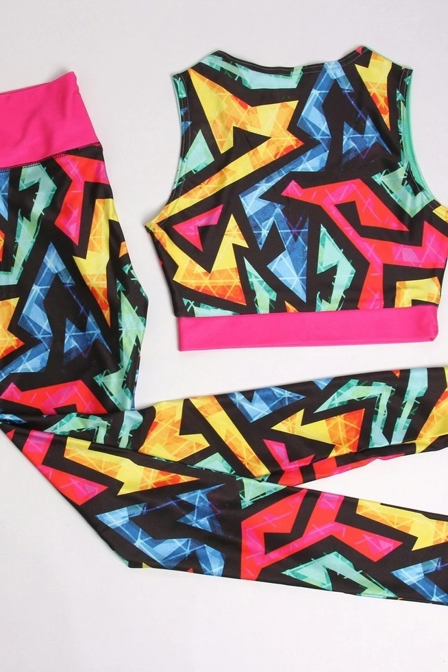 Комплект женский с принтом "Colored Grunge"#2