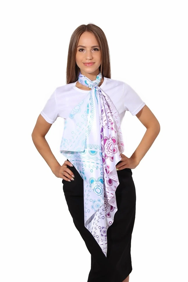 Платок Шанель 90х90 см, с полной запечаткой "Daty"#3