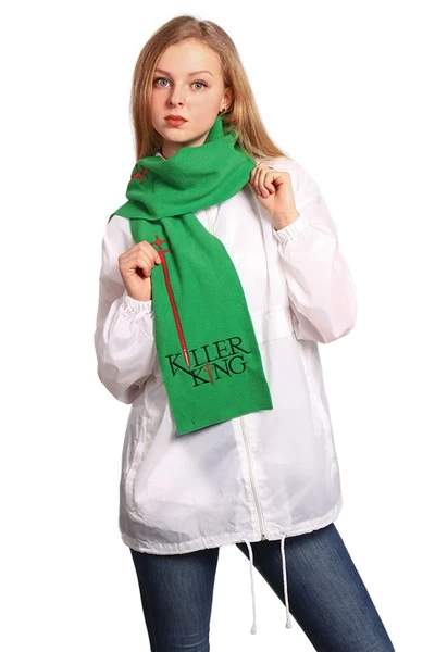 Шарф флисовый однослойный 15х120 см, однотонный "Killer King"#1