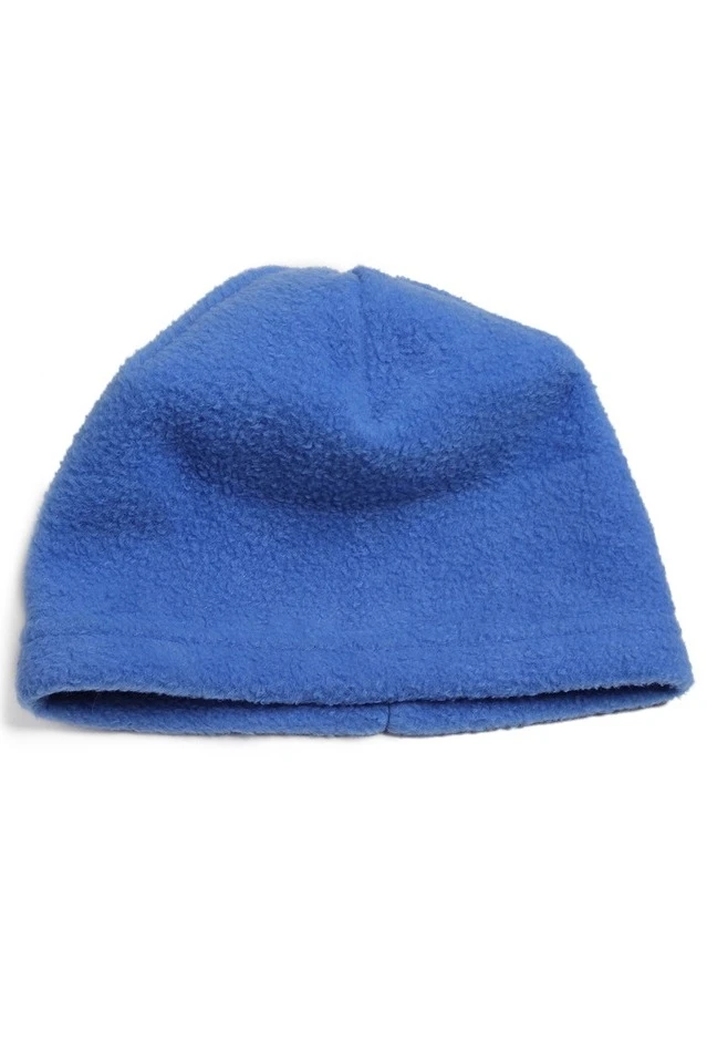 Шапка Вайт флисовая однослойная детская, однотонная синяя#2