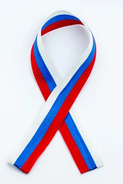 Лента триколор 50 см, шириной 2,4 см#1