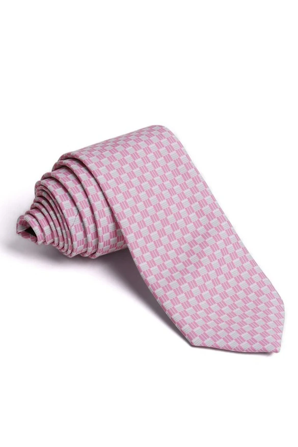 Галстук Босс самовяз из адверты мужской, с полной запечаткой "Pink"#1