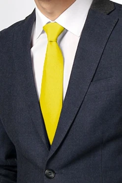 Купить галстук Тайм однотонный желтый