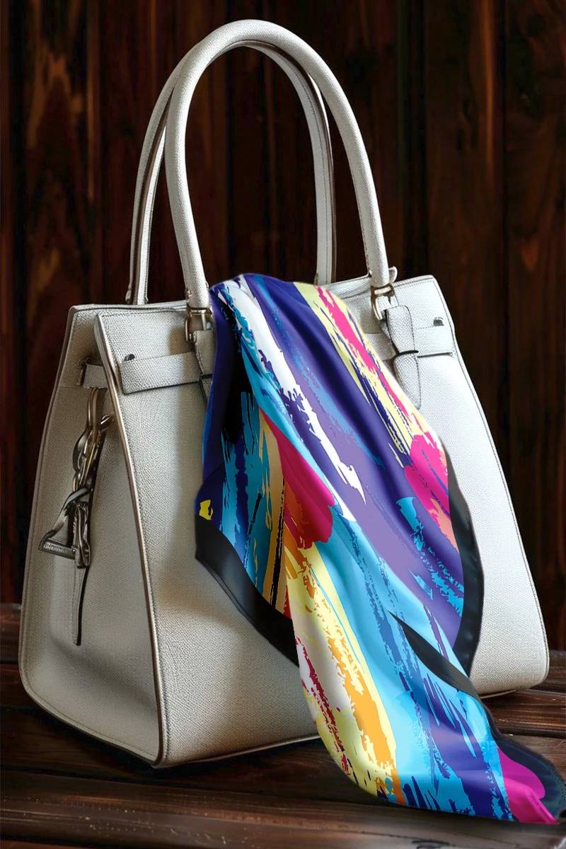 Купить платок Шанель 100х100 см, с полной запечаткой "Art"