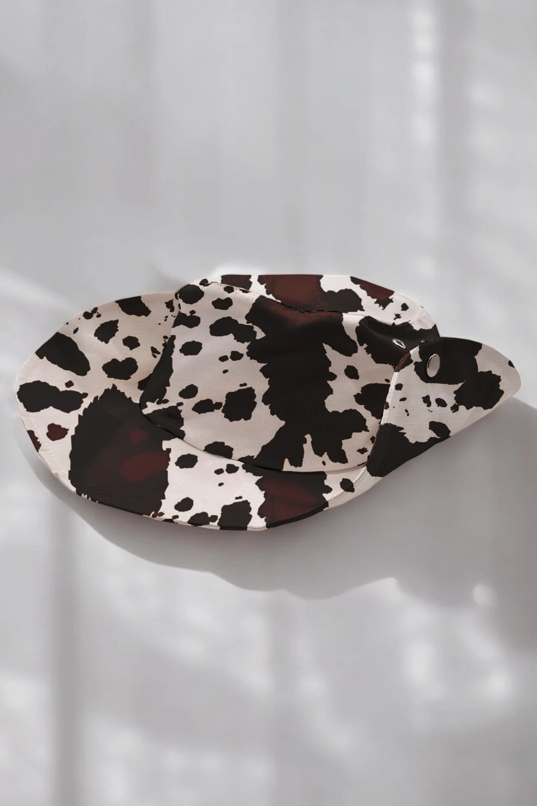 Купить панаму Техас с полями на кнопках, с полной запечаткой "Black spots"