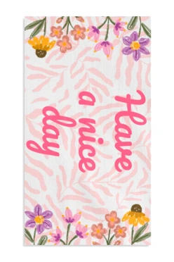 Купить полотенце вафельное 50х90 cм с печатью "Have a nice day"