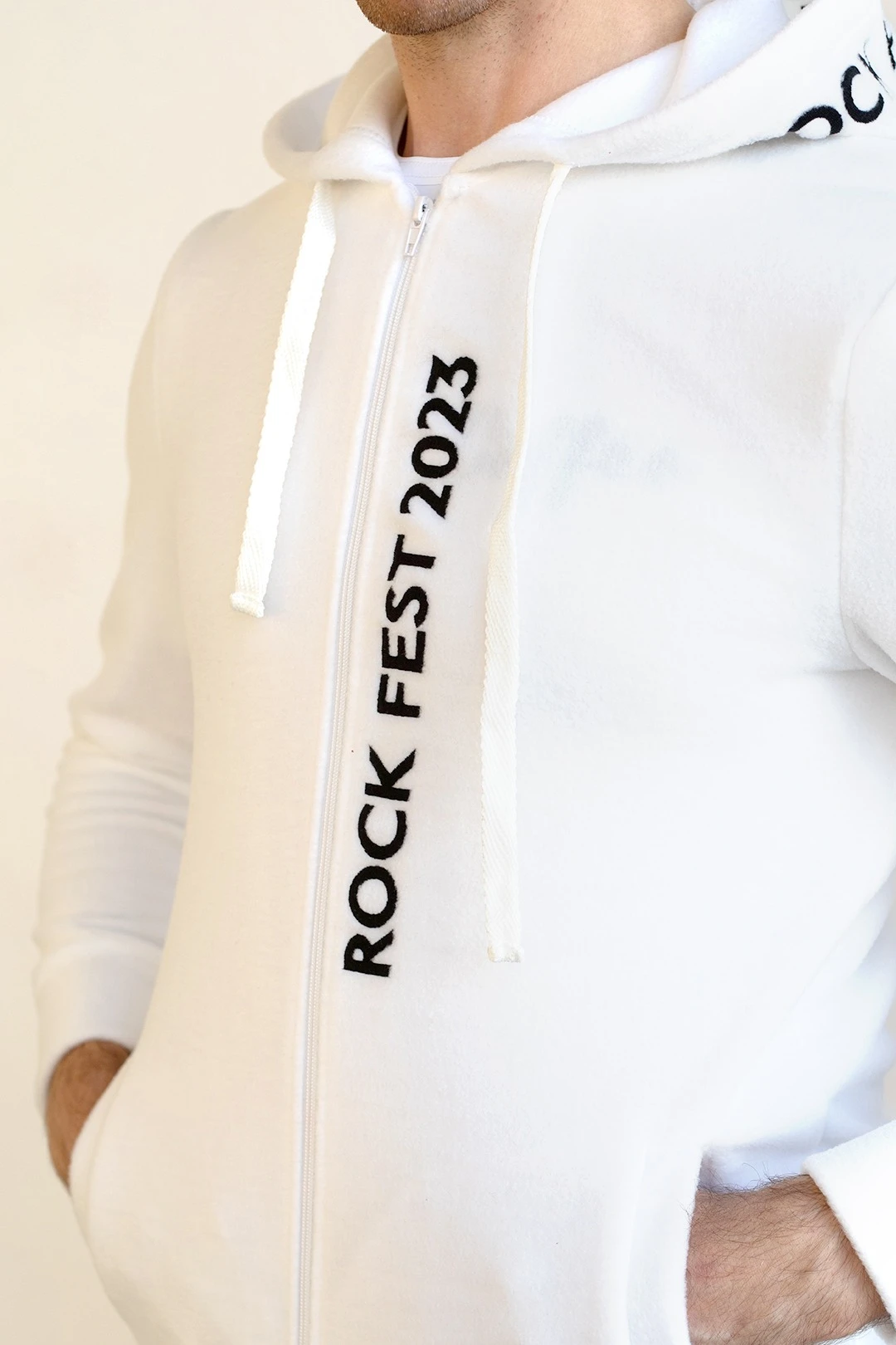 Толстовка Харисон флисовая с капюшоном унисекс, однотонная "Rock Fest"#1