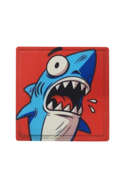 Купить шеврон ПВХ Квадрат под УФ нанесение 5х5 см "Shark"