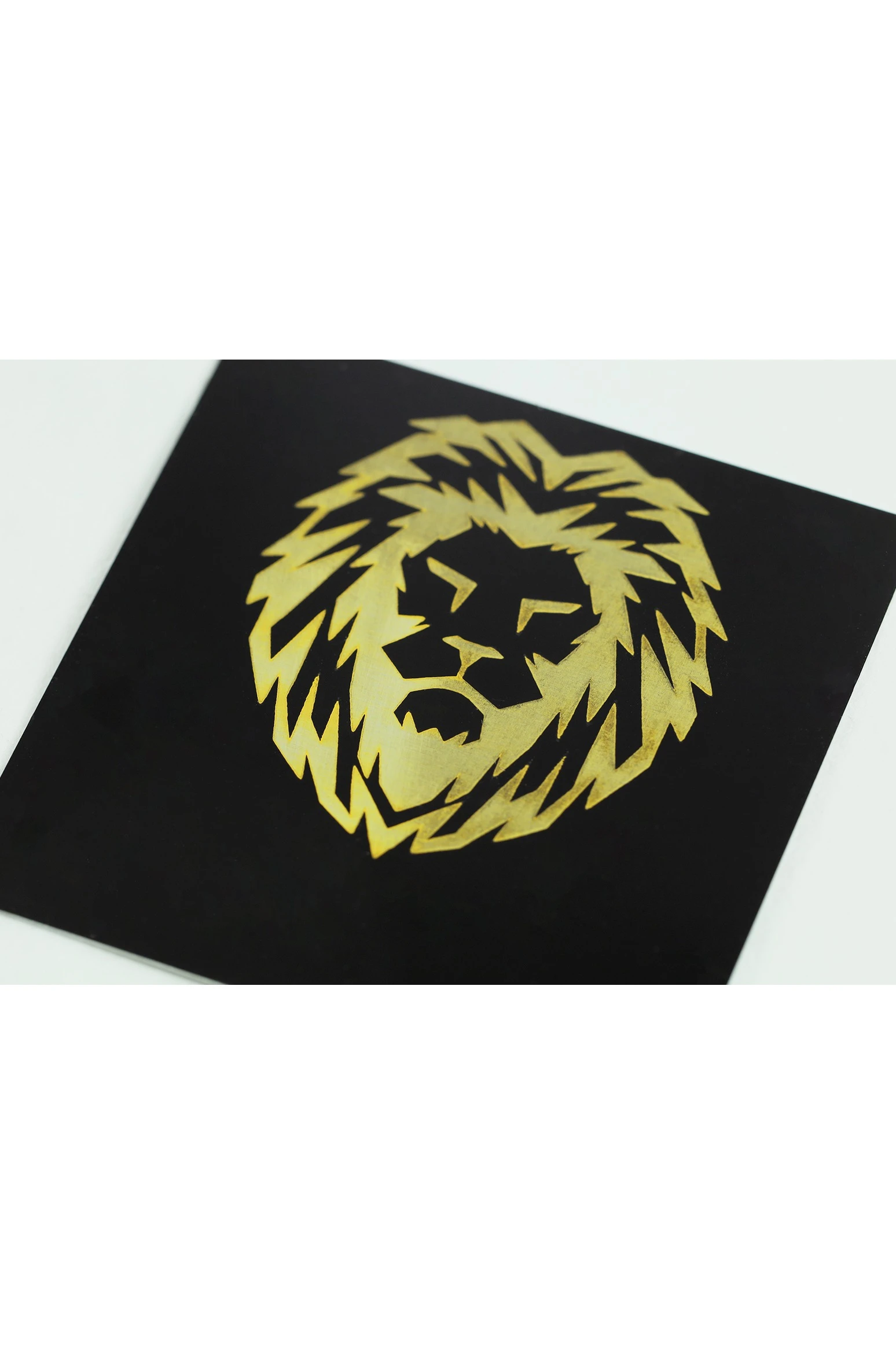 Алюминий глянцевый 200х300 мм 0,45 мм, черный/золото#2