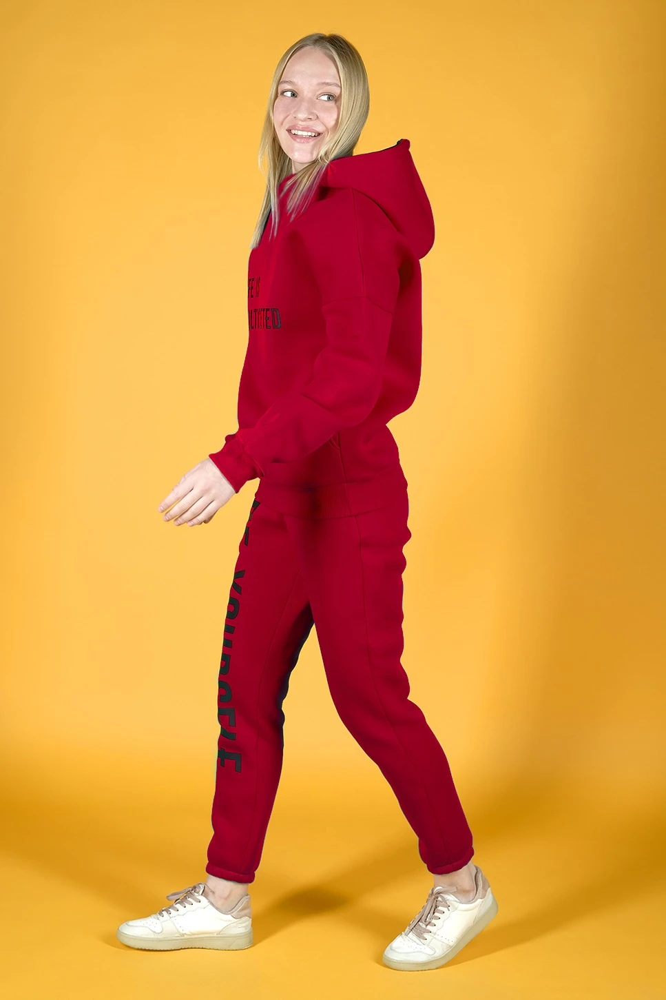 Худи Кинг из футера унисекс, однотонная бордовый#3