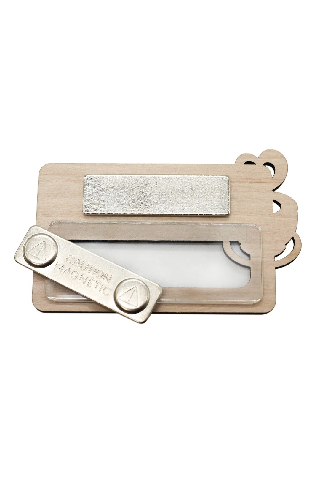 Бейдж из фанеры с гравировкой 47х73 мм "Barista"#1