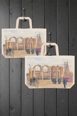 Купить сумку Комби из греты 45х35х10 см, с принтом "City"