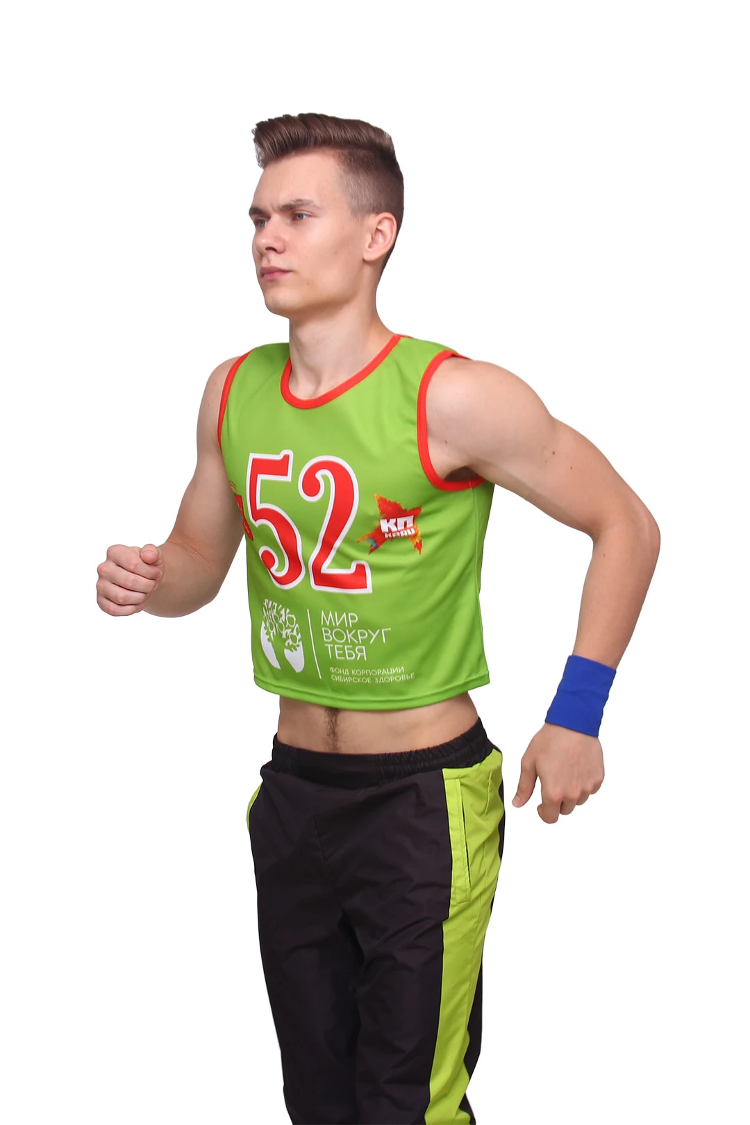 Напульсник трикотажный мужской 9х9 см, синий#2