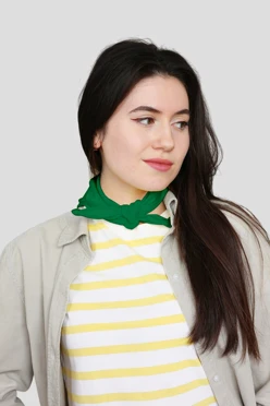 Купить бандану трикотажную взрослую 50х50 см, однотонную зеленую