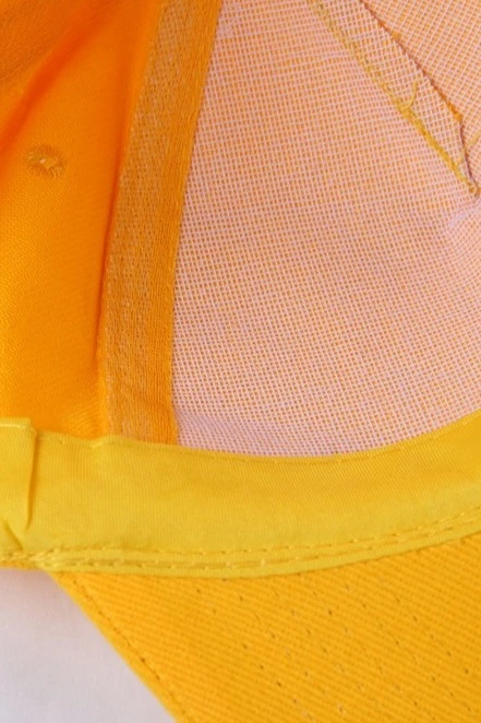 Бейсболка Велюр пятиклинка взрослая, однотонная желтая (хлопок)#4