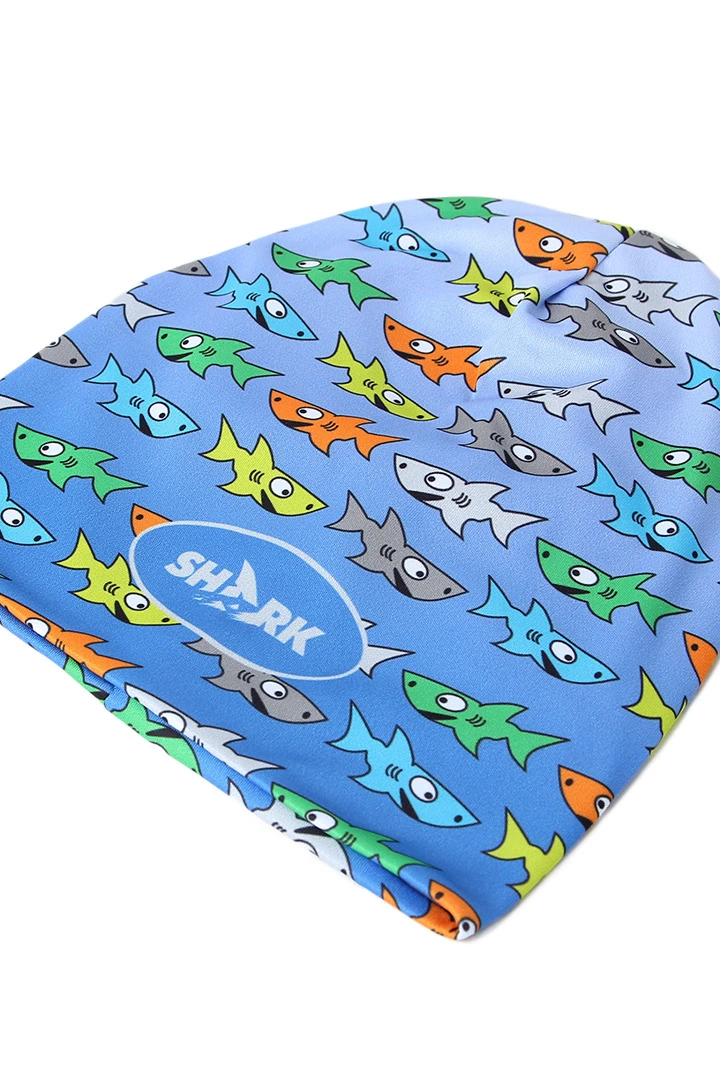 Шапка Сноу двухслойная детская, с полной запечаткой "SHARK"#6