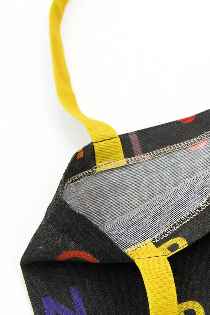 Сумка Эко Колор из двунитки 35х45 см, печать с двух сторон "No plastic"#3