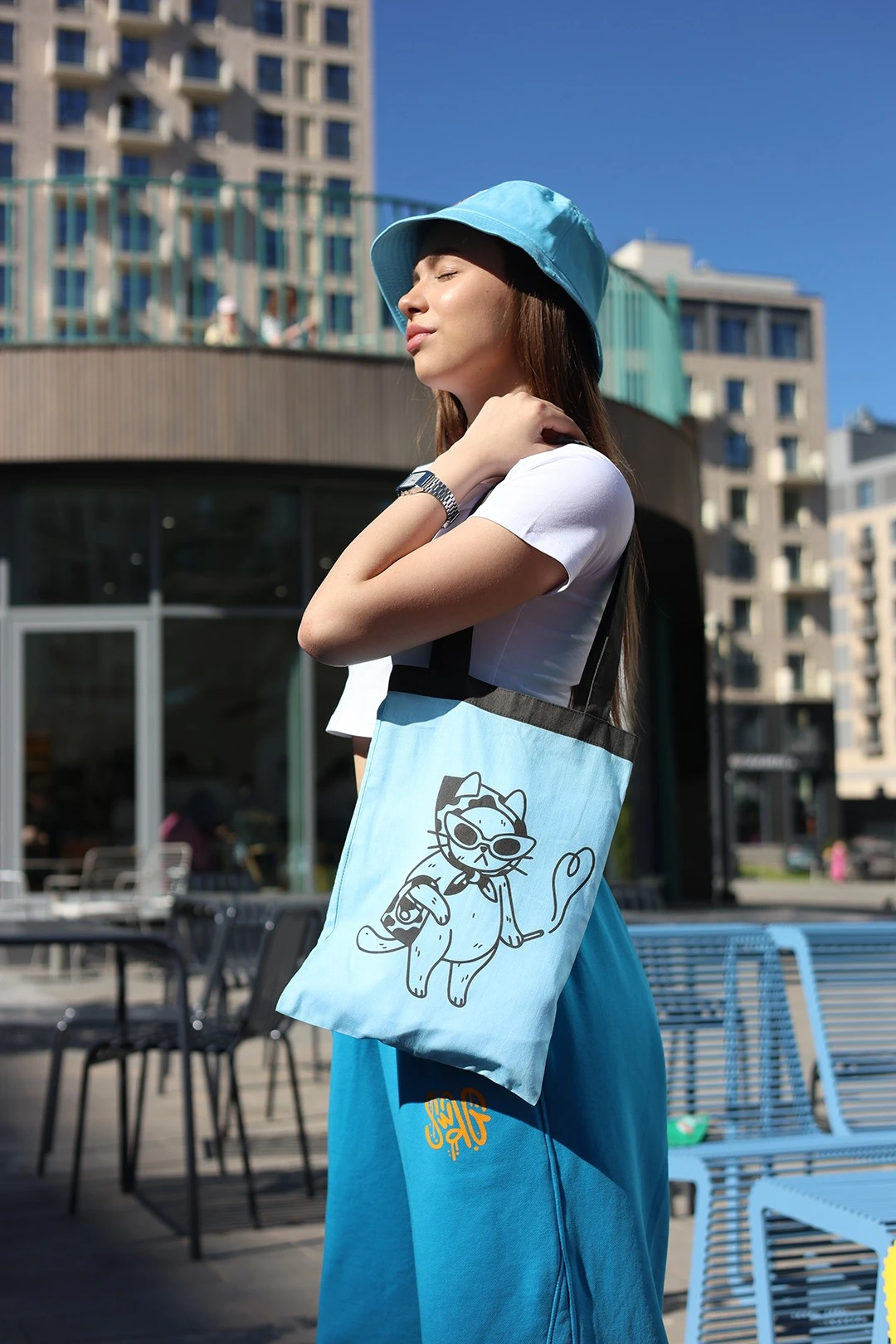 Сумка Пэйдж из перкали, с печатью#3