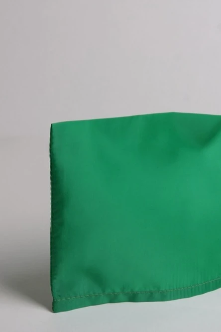 Пилотка Пионер из цветного шелка, однотонная зеленая#2