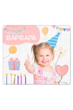 Плед Палитра флисовый 150х170 см (односторонний), с полной запечаткой "Варвара"