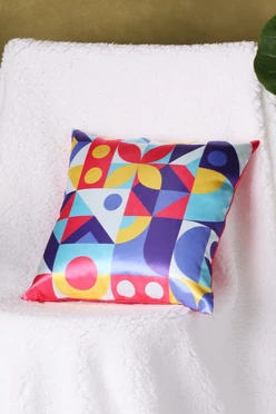 Купить наволочку из атласа 35x35 см, с полной запечаткой "Абстракция"