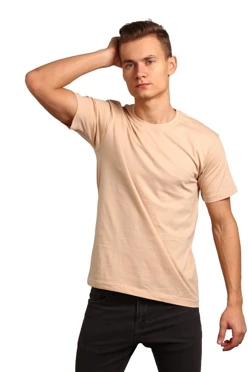 Купить футболку Премиум унисекс бежевую