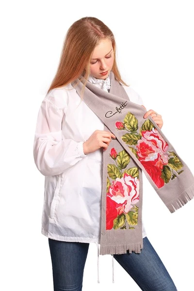 Шарф флисовый однослойный 15х150 см, однотонный "Confetti"#1